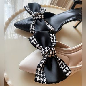 💖SALE 3/$19 detachable houndstooth bowknot shoe clip